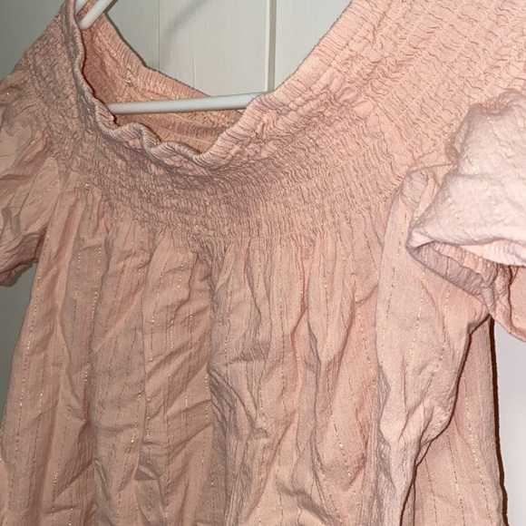 Harve Bernard Large Off The Shoulder Peach Blouse Top - Picture 8 of 9